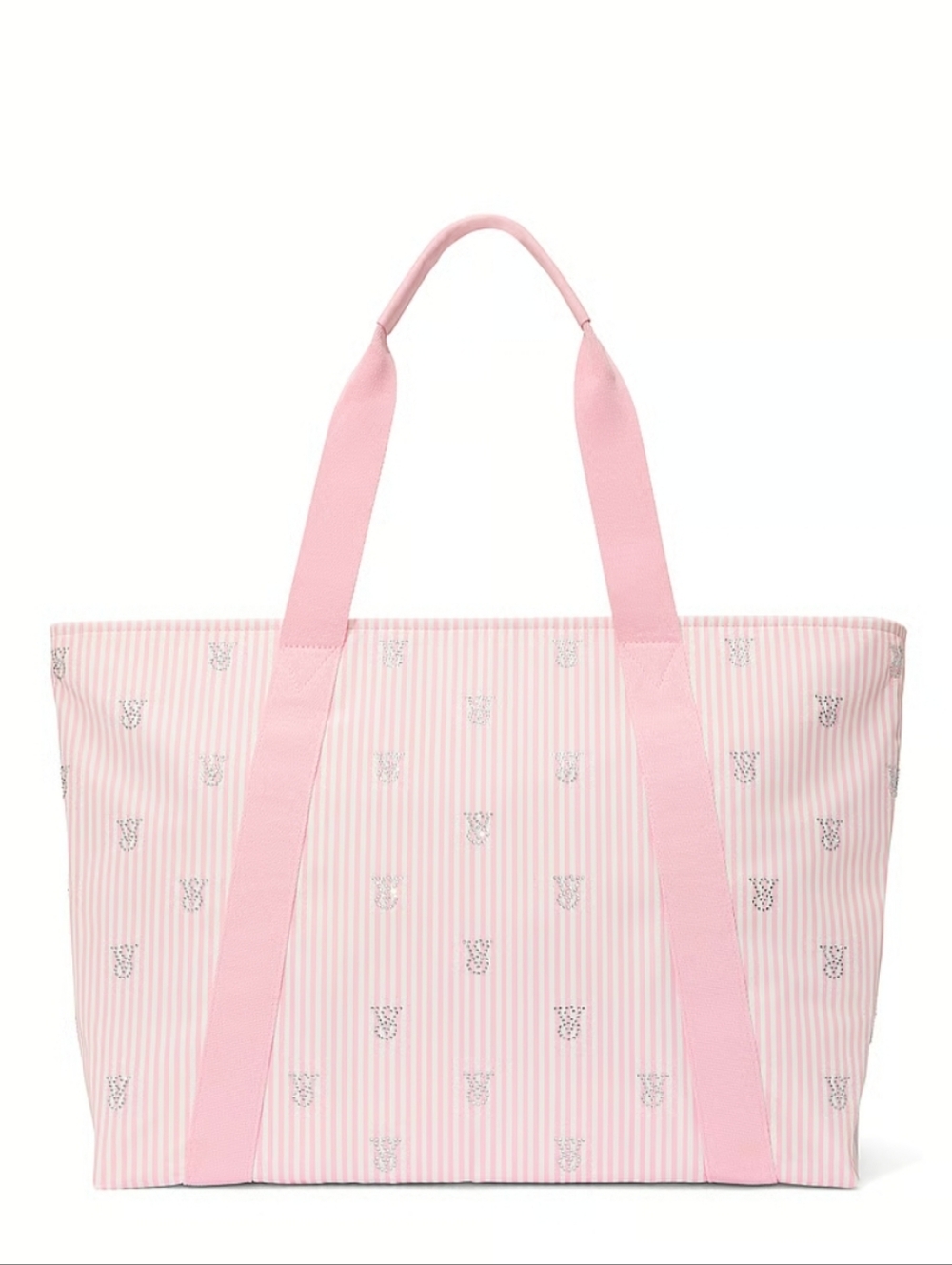 🌼SALE🌼Limited Edition Victoria's Secret Pink Striped Logo Tote- NWT
